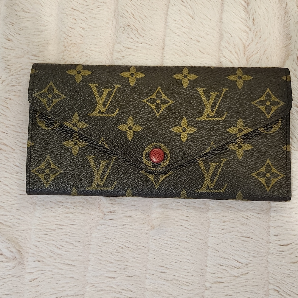 Louis Vuitton Monogram Josephine Wallet With Red Interior